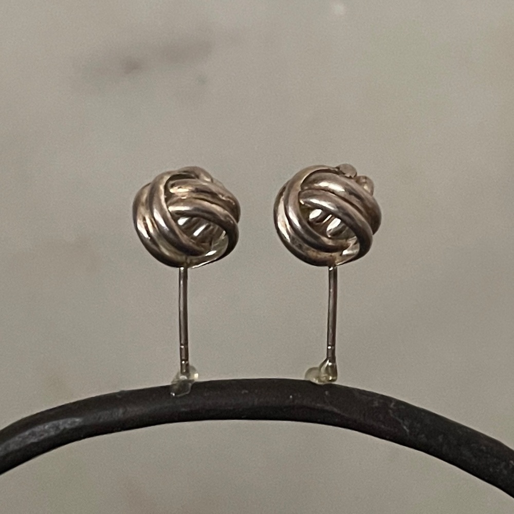 Love knot post earrings.